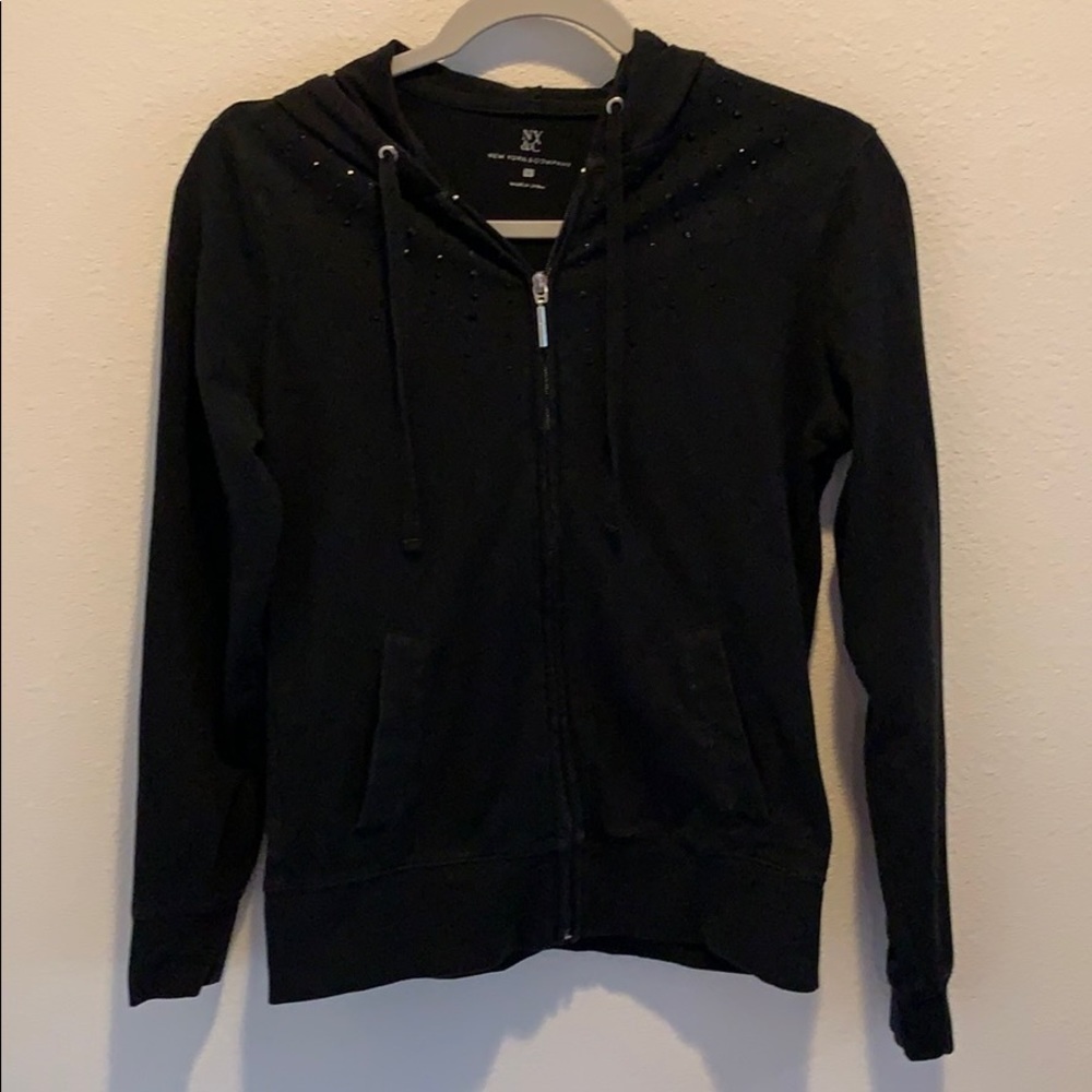 New York&Co. Full zip Cotton black hoodie. Size S.​​​​​​​​​​​​​​​​​​​​